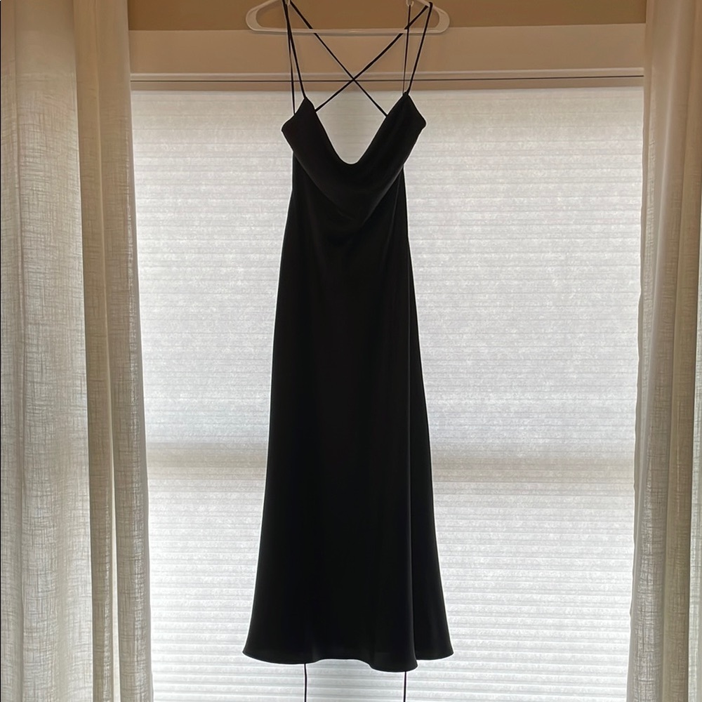 Elegant Black Strappy Dress